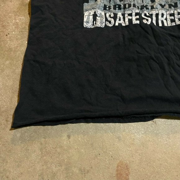 Brooklyn Mens Black Stop Shooting Start Living Short Sleeve Graphic T Shirt Sz L - Picture 4 of 7